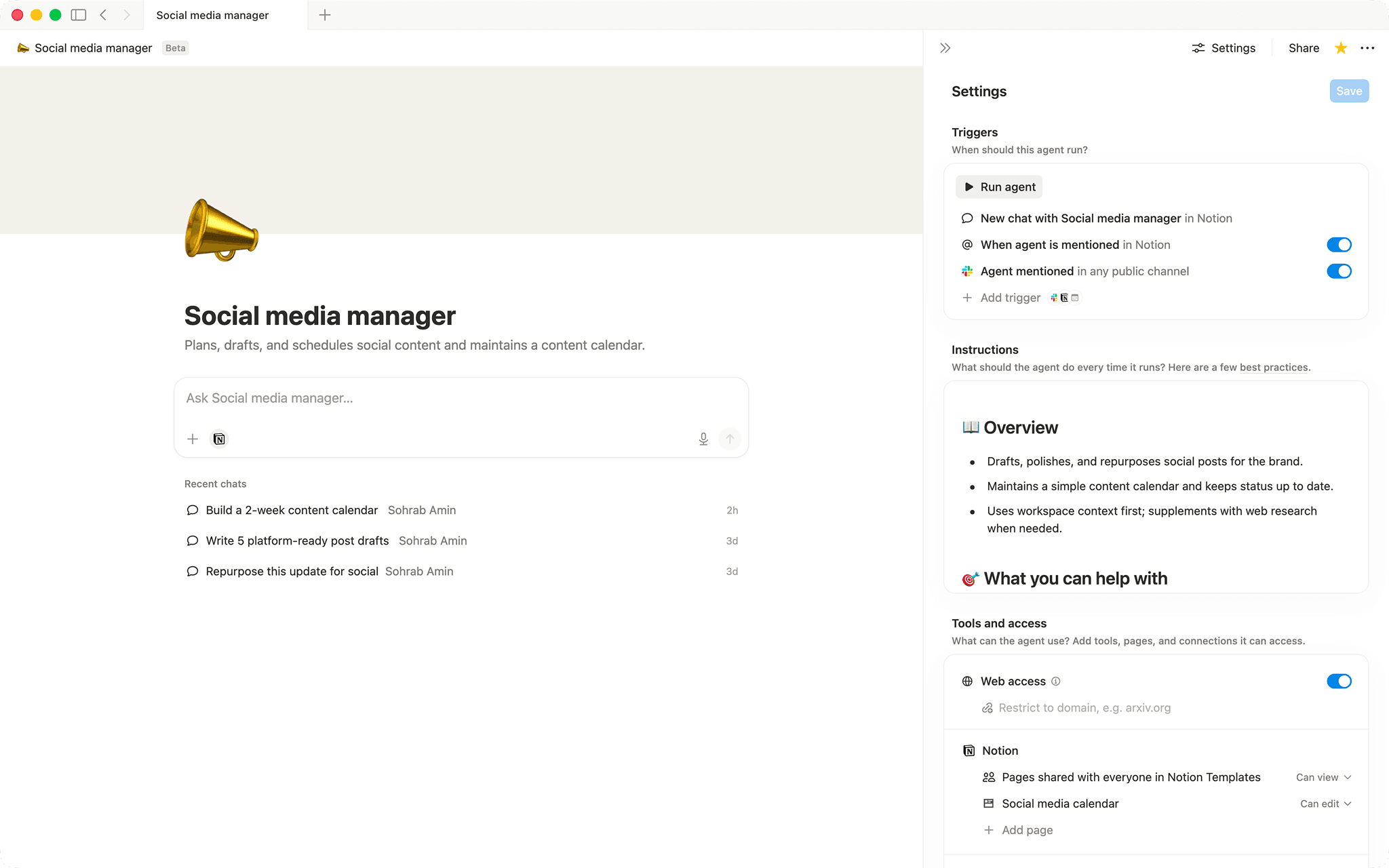 Social media manager
